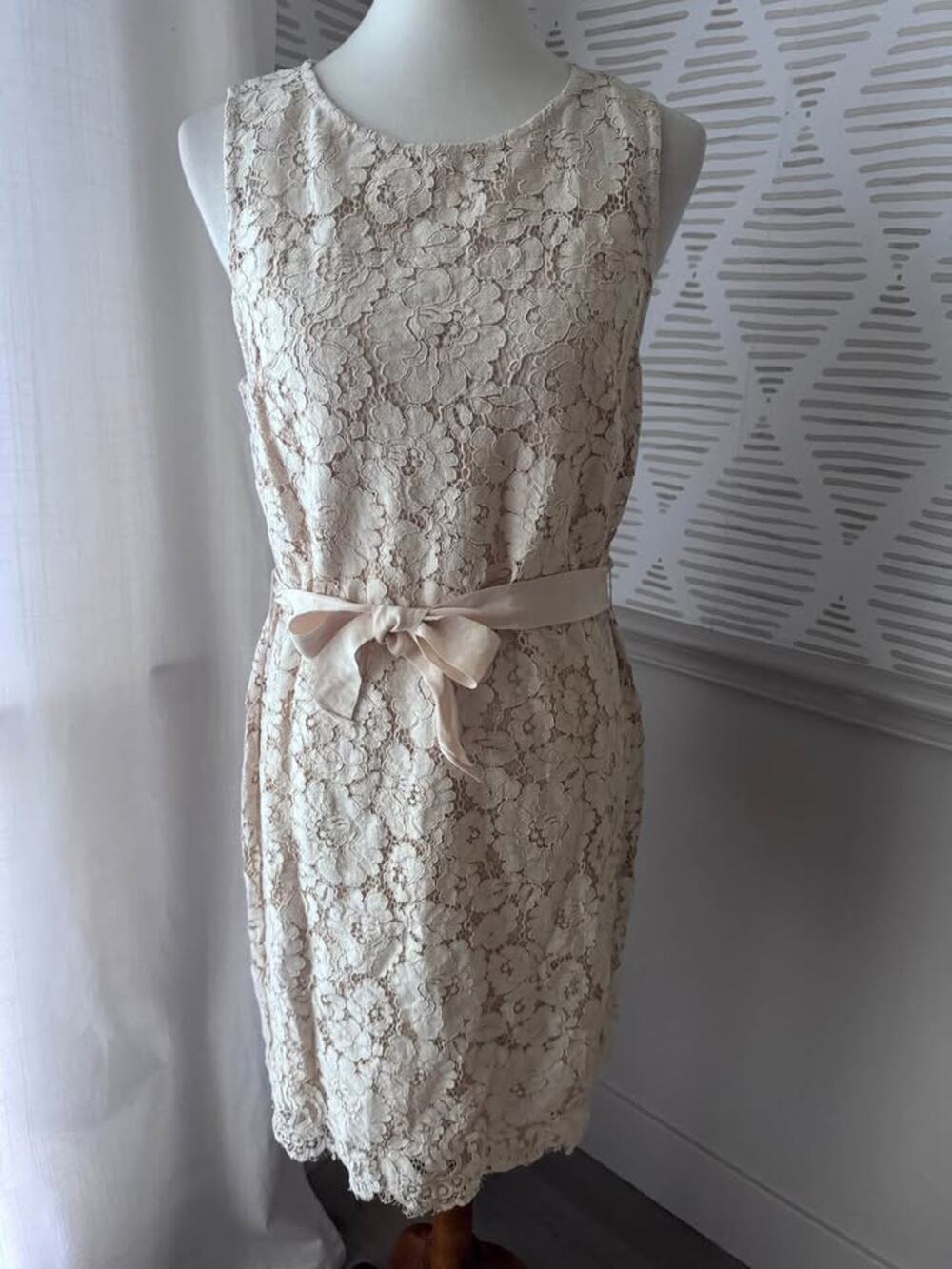 Rosemunde Copenhagen Medium Vintage-inspired Cottagecore Cream Lace Sheath Dress